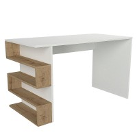 Γραφείο ArteLibre CLEORA Φυσικό-Λευκό Μοριοσανίδα-Μελαμίνη 120x60x74cm