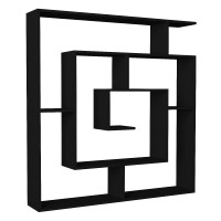 Βιβλιοθήκη ArteLibre ITHAKI Μαύρο Μοριοσανίδα-Μελαμίνη 125x22x130cm