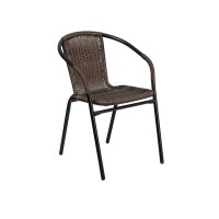 Πολυθρόνα ArteLibre Rattan Mercury Καφέ-Μαύρο 54x61x73cm