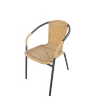 Πολυθρόνα ArteLibre Rattan Mercury Μπεζ-Μαύρο 54x61x73cm