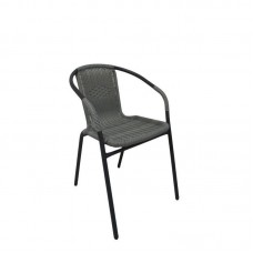 Πολυθρόνα ArteLibre Rattan Mercury Γκρι-Μαύρο 54x61x73cm Πολυθρόνα ArteLibre Rattan Mercury Γκρι-Μαύρο 54x61x73cm