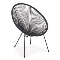 Πολυθρόνα ArteLibre Rattan Saturn Μαύρο 72x78x89cm Πολυθρόνα ArteLibre Rattan Saturn Μαύρο 72x78x89cm