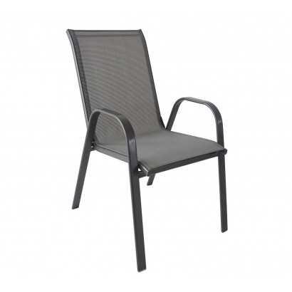 Πολυθρόνα Μεταλλική ArteLibre Neptune Γκρι 55x75x95cm