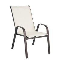 Πολυθρόνα Μεταλλική ArteLibre Neptune Κρεμ-Καφέ 55x75x95cm