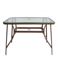 Τραπέζι Μεταλλικό ArteLibre SUN Καφέ 120x70x70cm Τραπέζι Μεταλλικό ArteLibre SUN Καφέ 120x70x70cm