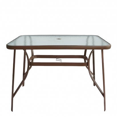 Τραπέζι Μεταλλικό ArteLibre SUN Καφέ 140x80x70cm