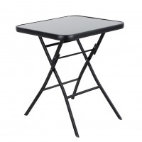 Τραπέζι Μεταλλικό ArteLibre Πτυσσόμενο TAURUS Μαύρο 60x60x70cm