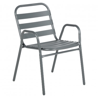 Καρέκλα Κήπου ArteLibre STELLAR Γκρι Αλουμίνιο 54x58x76cm Καρέκλα Κήπου ArteLibre STELLAR Γκρι Αλουμίνιο 54x58x76cm