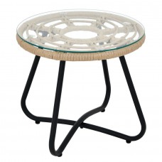 Τραπέζι Κήπου ArteLibre HOWARD Φυσικό-Μαύρο Μέταλλο-Rattan Φ45x40cm Τραπέζι Κήπου ArteLibre HOWARD Φυσικό-Μαύρο Μέταλλο-Rattan Φ45x40cm