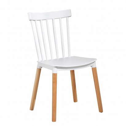 Καρέκλα ArteLibre FLAPPER Λευκό PP-Ξύλο 42.5x49.5x84cm