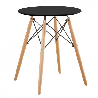 Τραπέζι ArteLibre RAPTOR Μαύρο MDF-Ξύλο 60x60x70cm