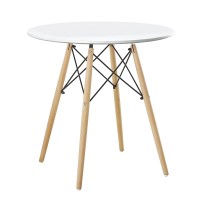 Τραπέζι ArteLibre RAPTOR Λευκό MDF-Ξύλο Φ70x74cm Τραπέζι ArteLibre RAPTOR Λευκό MDF-Ξύλο Φ70x74cm