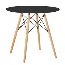 Τραπέζι ArteLibre RAPTOR Μαύρο MDF-Ξύλο Φ80x74cm Τραπέζι ArteLibre RAPTOR Μαύρο MDF-Ξύλο Φ80x74cm