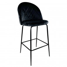 Σκαμπό Bar ArteLibre UNDERHILL Μαύρο Βελούδο-Μέταλλο 45x53x107cm Σκαμπό Bar ArteLibre UNDERHILL Μαύρο Βελούδο-Μέταλλο 45x53x107cm