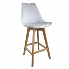 Σκαμπό Bar ArteLibre BRONX Λευκό PP-PU-Ξύλο 57.5x49x105cm Σκαμπό Bar ArteLibre BRONX Λευκό PP-PU-Ξύλο 57.5x49x105cm