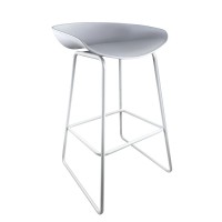 Σκαμπό Bar ArteLibre VICTORY Λευκό PP-Μέταλλο 43x42x85cm