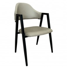 Καρέκλα Τραπεζαρίας ArteLibre SOLANA Cappuccino-Μαύρο PU-Μέταλλο 51x51x81cm Καρέκλα Τραπεζαρίας ArteLibre SOLANA Cappuccino-Μαύρο PU-Μέταλλο 51x51x81cm