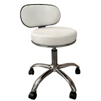 Καρέκλα Εργασίας ArteLibre FIRMEZA Λευκό-Χρώμιο PU-Μέταλλο 47x47x67-78cm