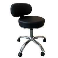 Καρέκλα Εργασίας ArteLibre FIRMEZA Μαύρο-Χρώμιο PU-Μέταλλο 47x47x67-78cm