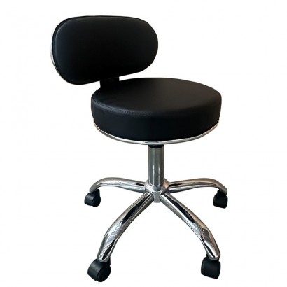 Καρέκλα Εργασίας ArteLibre FIRMEZA Μαύρο-Χρώμιο PU-Μέταλλο 47x47x67-78cm