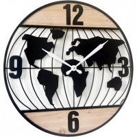 Ρολόι Τοίχου ArteLibre Ξύλο-Μέταλλο Φ60x4cm