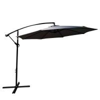 Ομπρέλα Κήπου ArteLibre Κρεμαστή ISLAY Γκρι-Μαύρο Μέταλλο-Ύφασμα Φ3x2.45m