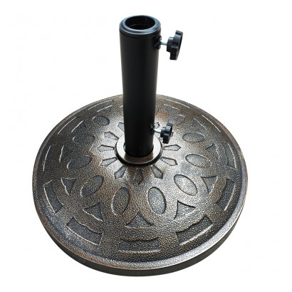 Βάση Ομπρέλας ArteLibre SOCOTRA 15kg Μαύρο Τσιμέντο-Πλαστικό 48x8cm