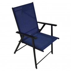 Καρέκλα Παραλίας ArteLibre BLUEWAVE Μπλε-Μαύρο Μέταλλο-Textilene 47x47x89.5cm
