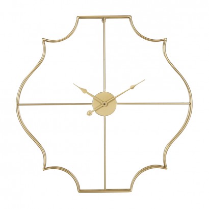 Ρολόι Τοίχου ArteLibre Χρυσό Μέταλλο 60x60x5cm