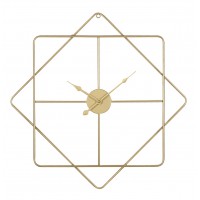 Ρολόι Τοίχου ArteLibre Χρυσό Μέταλλο 60x60x5cm