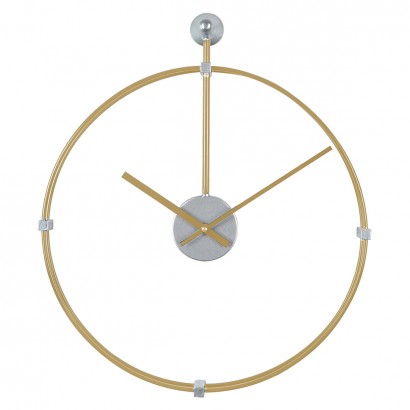 Ρολόι Τοίχου ArteLibre Χρυσό Μέταλλο 54x47x6cm