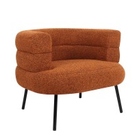 Πολυθρόνα ArteLibre CEREN Πορτοκαλί Ύφασμα-Μέταλλο-Ξύλο 87x80x70cm