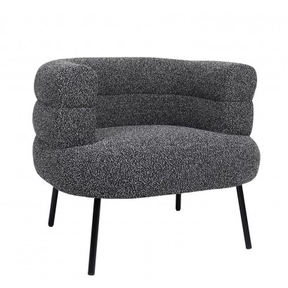 Πολυθρόνα ArteLibre CEREN Μαύρο Ύφασμα-Μέταλλο-Ξύλο 87x80x70cm