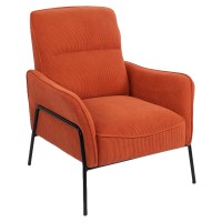 Πολυθρόνα ArteLibre ELAN Σάπιο Μήλο Ύφασμα Κοτλέ-Μέταλλο 94x77x82cm