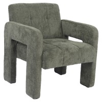 Πολυθρόνα ArteLibre VELORA Πράσινο Ύφασμα-Ξύλο 75x68x69cm