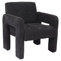 Πολυθρόνα ArteLibre VELORA Γκρι Σκούρο Ύφασμα-Ξύλο 75x68x69cm