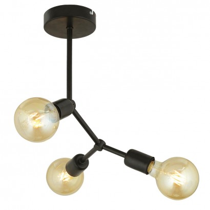 Φωτιστικό Κρεμαστό ArteLibre DAR Τρίφωτο Μαύρο Μέταλλο 40x40cm Φωτιστικό Κρεμαστό ArteLibre DAR Τρίφωτο Μαύρο Μέταλλο 40x40cm