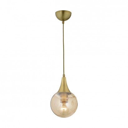 Φωτιστικό Κρεμαστό ArteLibre DAM Αντικέ Μέταλλο-Γυαλί 15x70cm