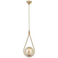 Φωτιστικό Κρεμαστό ArteLibre MIRZ Αντικέ-Μελί Μέταλλο-Γυαλί 20x101cm