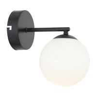 Φωτιστικό Τοίχου ArteLibre ELV Μαύρο-Λευκό Μέταλλο-Γυαλί 15x17cm