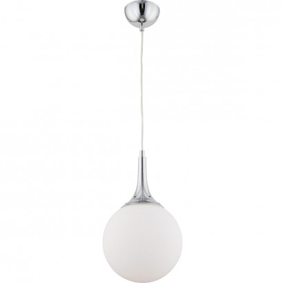 Φωτιστικό Κρεμαστό ArteLibre DAM Ασημί-Λευκό Μέταλλο-Γυαλί 15x70cm