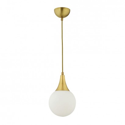 Φωτιστικό Κρεμαστό ArteLibre DAM Αντικέ-Λευκό Μέταλλο-Γυαλί 15x70cm