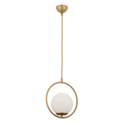 Φωτιστικό Κρεμαστό ArteLibre LUI Αντικέ-Λευκό Μέταλλο-Γυαλί 25x100cm