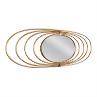 Καθρέπτης Τοίχου ArteLibre ANDRETH Χρυσό Μέταλλο-Γυαλί 90x3x33cm