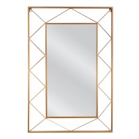 Καθρέπτης Τοίχου ArteLibre ELESSAR Χρυσό Μέταλλο-Γυαλί 90x5x58cm