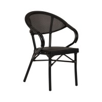 Πολυθρόνα Κήπου ArteLibre DALILA Μαύρο Αλουμίνιο-Ύφασμα 57x57x82cm