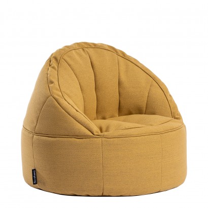 Πουφ Πολυθρόνα ArteLibre LINDE Κίτρινο Ύφασμα 70x75cm