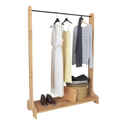 Κρεμάστρα Δαπέδου ArteLibre ORATILE Δρυς Μοριοσανίδα-Μέταλλο 89x35x128cm