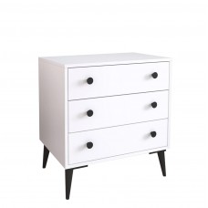 Συρταριέρα ArteLibre AMARI Λευκό Μοριοσανίδα 72x43x79cm Συρταριέρα ArteLibre AMARI Λευκό Μοριοσανίδα 72x43x79cm