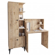Γραφείο Με Ράφια ArteLibre DIALLO Δρυς Μοριοσανίδα 150x50x123cm Γραφείο Με Ράφια ArteLibre DIALLO Δρυς Μοριοσανίδα 150x50x123cm